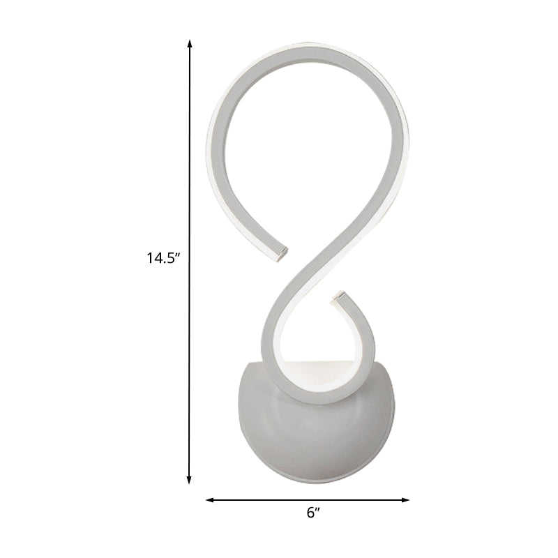 Lisslune | Rotating Acrylic Wall Lamp Sconce Simplicity LED White Finish Wall Lighting for Living Room