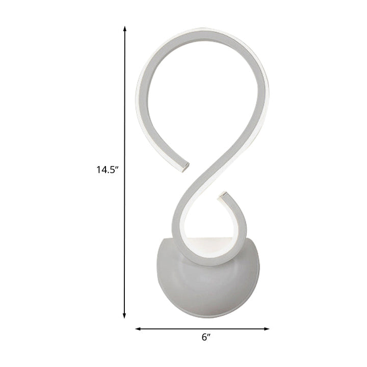 Lisslune | Rotating Acrylic Wall Lamp Sconce Simplicity LED White Finish Wall Lighting for Living Room
