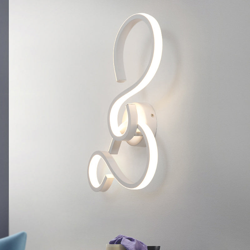 Lisslune | 17"/27.5" H Spiral Living Room Wall Light Light Acrylic LED Modern Wall Light in White