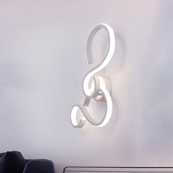 Lisslune | 17"/27.5" H Spiral Living Room Wall Light Light Acrylic LED Modern Wall Light in White