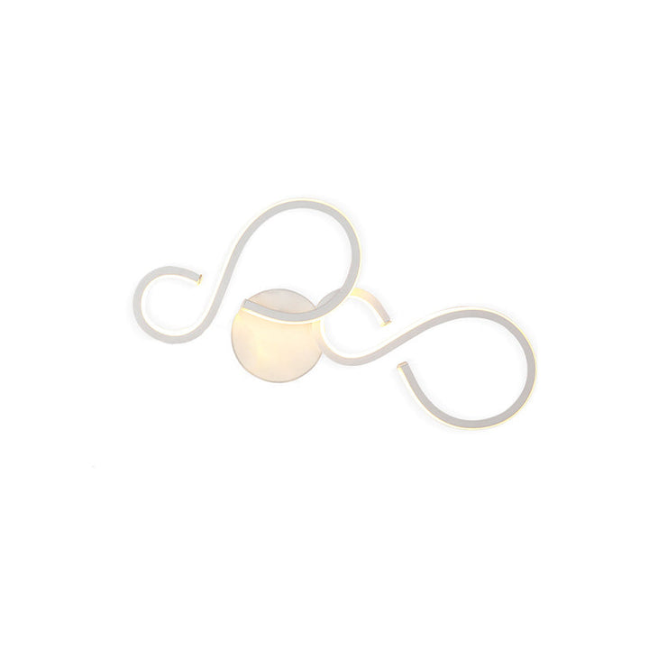 Lisslune | 17"/27.5" H Spiral Living Room Wall Light Light Acrylic LED Modern Wall Light in White