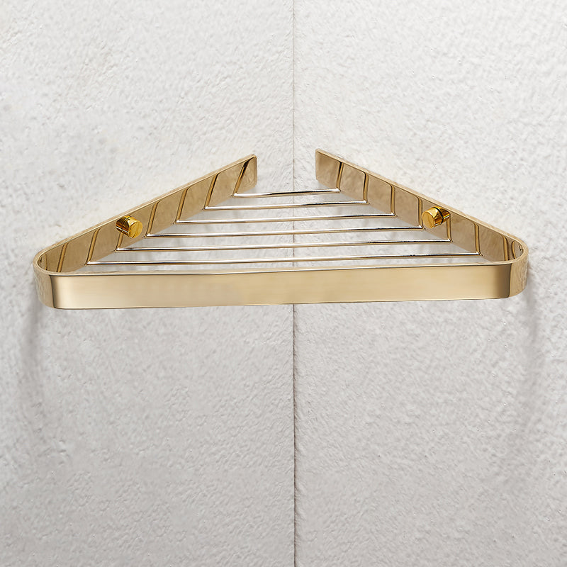 Lisslune | 2-piece modern bathroom accessory set, polished chrome/gold, bathroom shelf