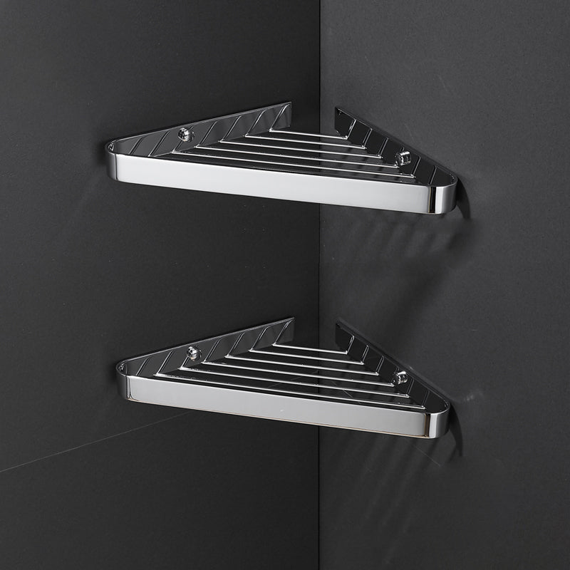 Lisslune | 2-piece modern bathroom accessory set, polished chrome/gold, bathroom shelf