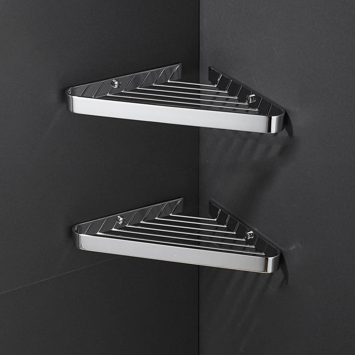 Lisslune | 2-piece modern bathroom accessory set, polished chrome/gold, bathroom shelf