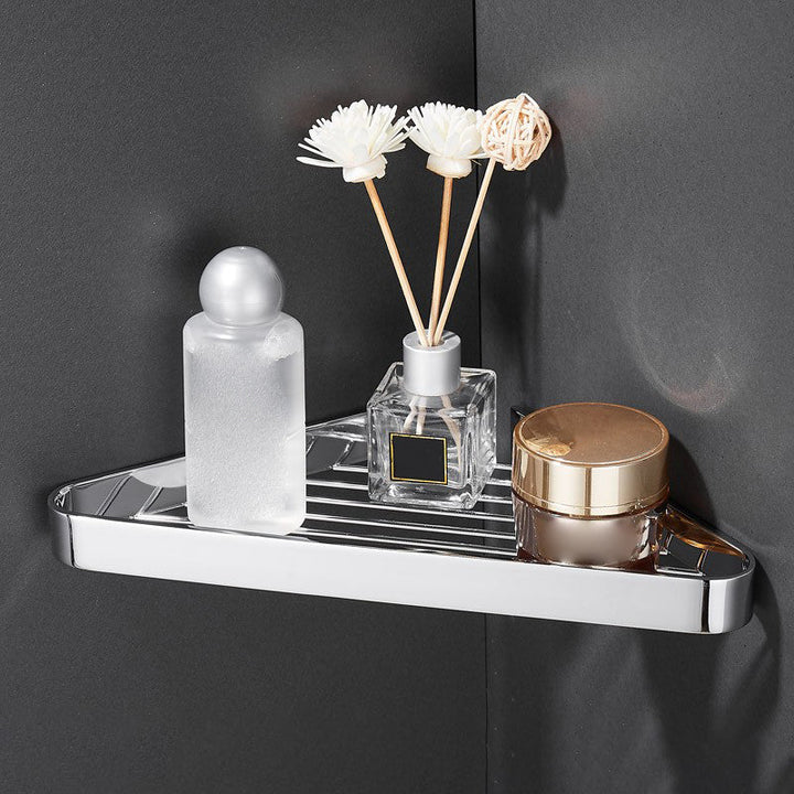 Lisslune | 2-piece modern bathroom accessory set, polished chrome/gold, bathroom shelf