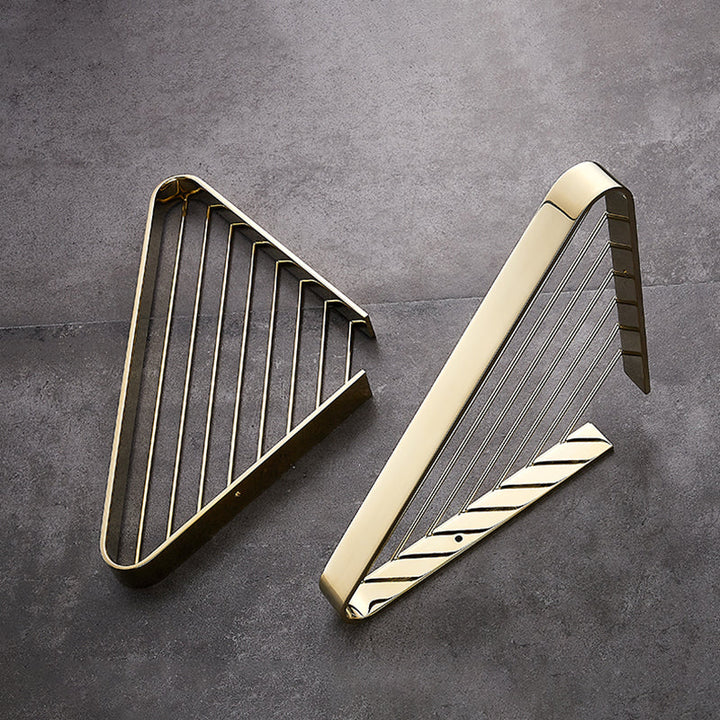 Lisslune | 2-piece modern bathroom accessory set, polished chrome/gold, bathroom shelf