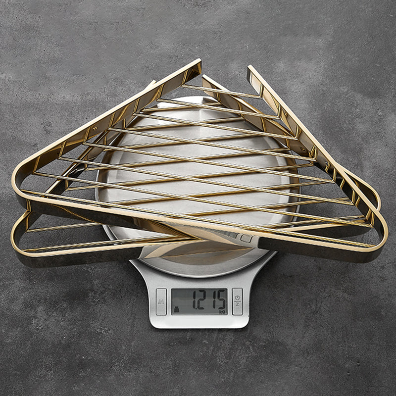 Lisslune | 2-piece modern bathroom accessory set, polished chrome/gold, bathroom shelf