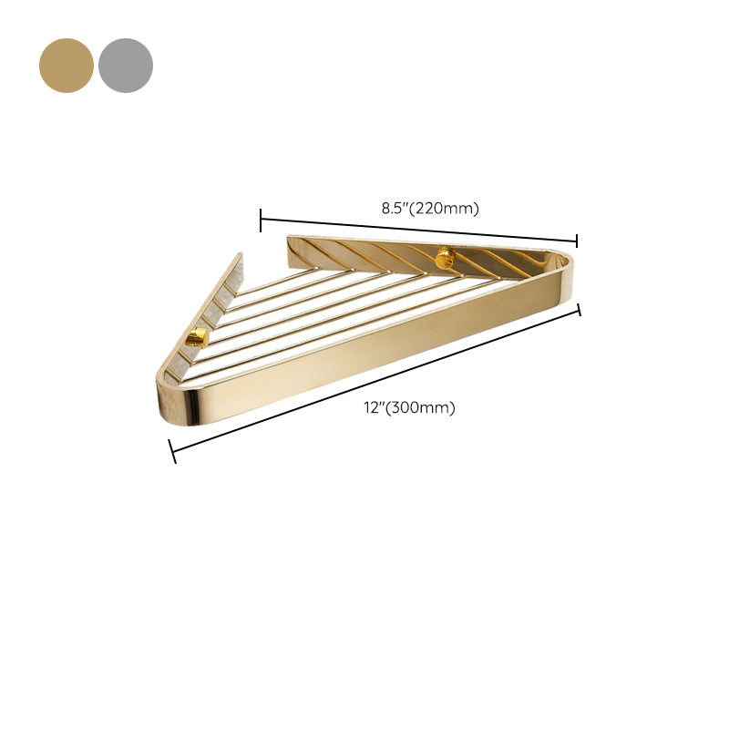 Lisslune | 2-piece modern bathroom accessory set, polished chrome/gold, bathroom shelf