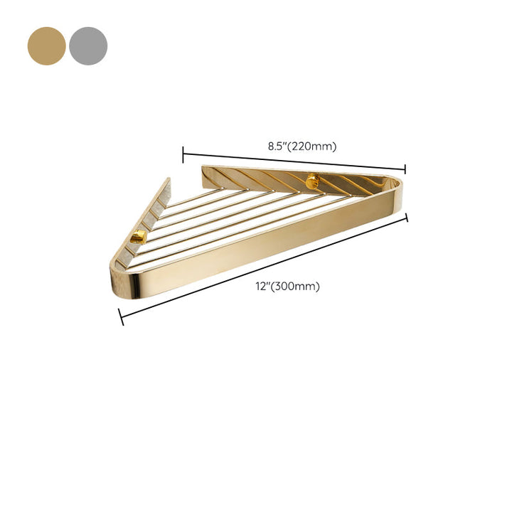 Lisslune | 2-piece modern bathroom accessory set, polished chrome/gold, bathroom shelf
