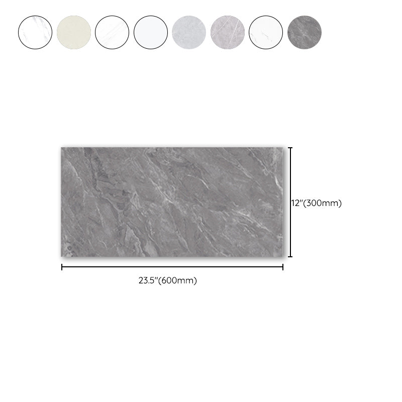 Lisslune | Marbleizing Waterproof Tile PVC Single Peel & Stick Tile for Backsplash