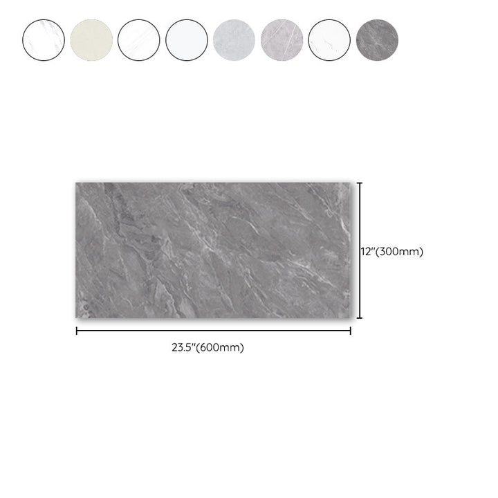 Lisslune | Marbleizing Waterproof Tile PVC Single Peel & Stick Tile for Backsplash