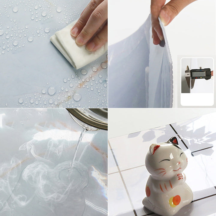 Lisslune | Rectangular Waterproof Tile PVC Single Peel & Stick Tile for Backsplash