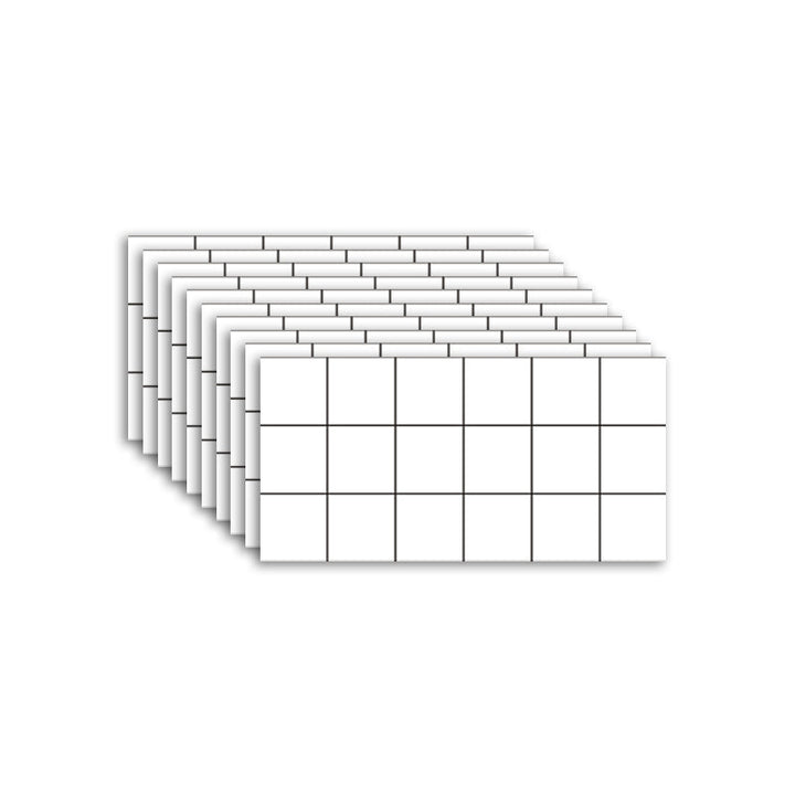 Lisslune | Rectangular Waterproof Tile PVC Single Peel & Stick Tile for Backsplash