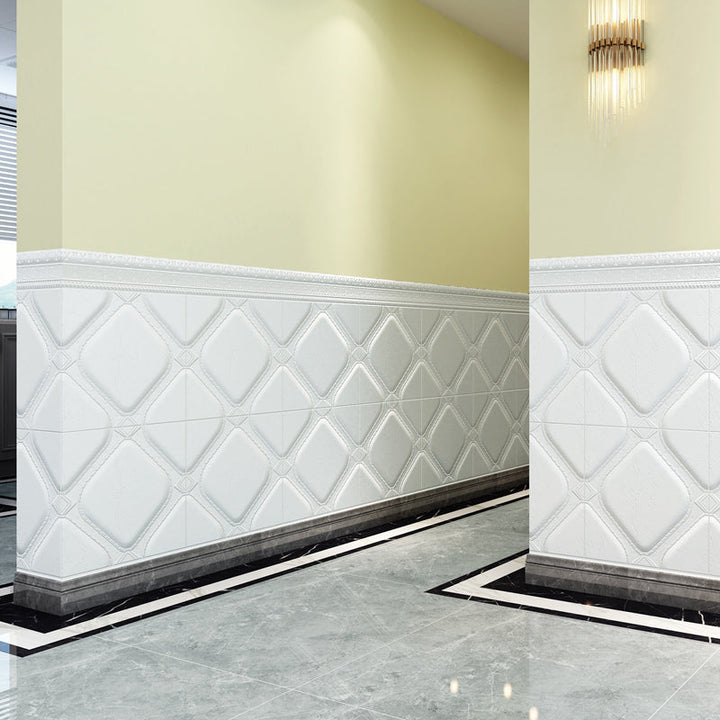Lisslune | Modern Tin Backsplash Panel Smooth Styrofoam Wall Ceiling