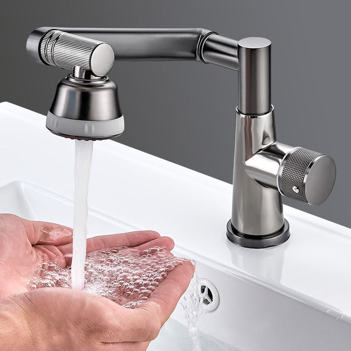 Lisslune | Knob Handle Widespread Bathroom Faucet Industrial Sink Faucet
