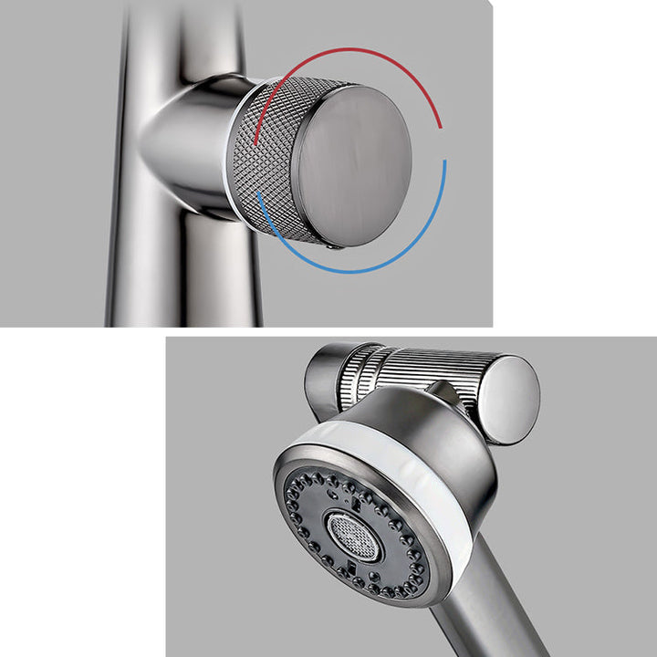 Lisslune | Knob Handle Widespread Bathroom Faucet Industrial Sink Faucet