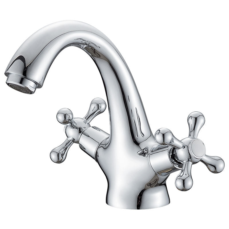 Lisslune | Industrial Widespread Bathroom 2 Faucet Cross Handles Sink Faucet