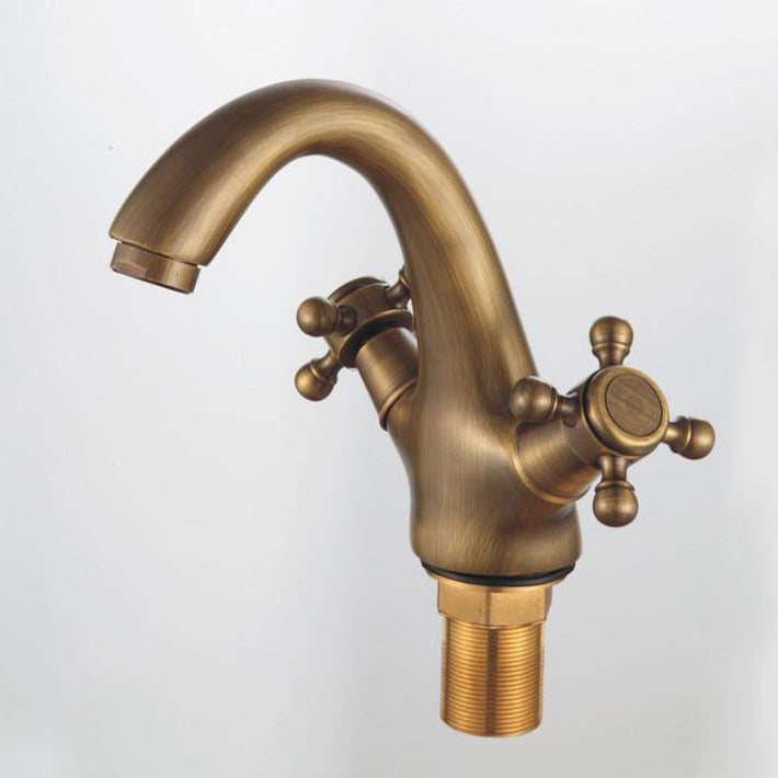 Lisslune | Industrial Widespread Bathroom 2 Faucet Cross Handles Sink Faucet