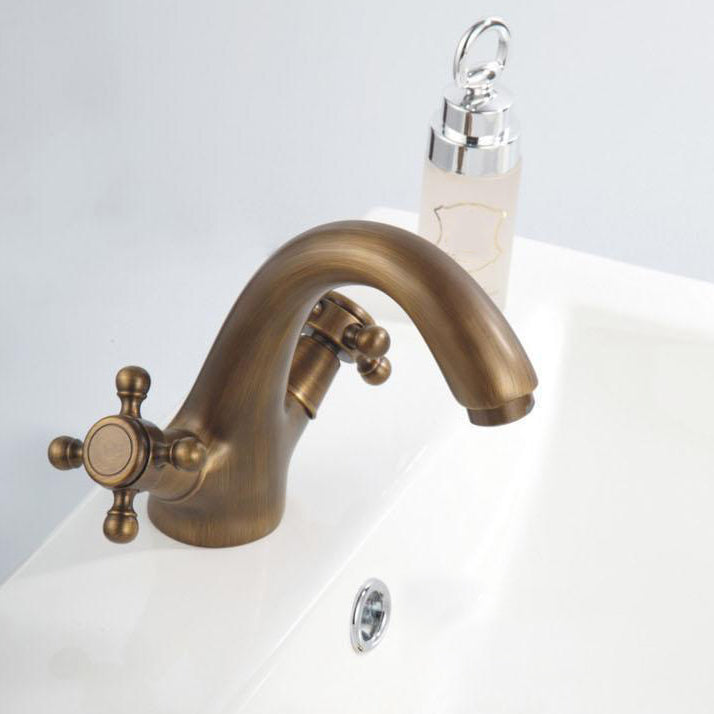 Lisslune | Industrial Widespread Bathroom 2 Faucet Cross Handles Sink Faucet