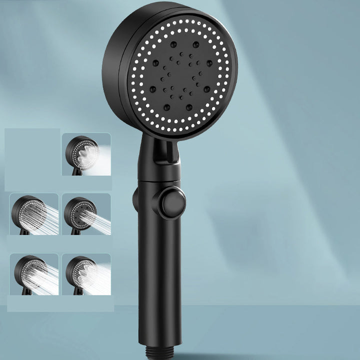 Lisslune | Contemporary Round Hand Shower Adjustable Spray Pattern Wall Mounted Shower Head