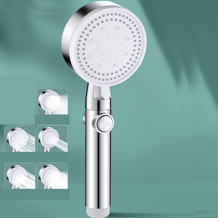 Lisslune | Contemporary Round Hand Shower Adjustable Spray Pattern Wall Mounted Shower Head