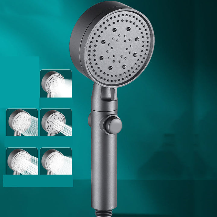 Lisslune | Contemporary Round Hand Shower Adjustable Spray Pattern Wall Mounted Shower Head