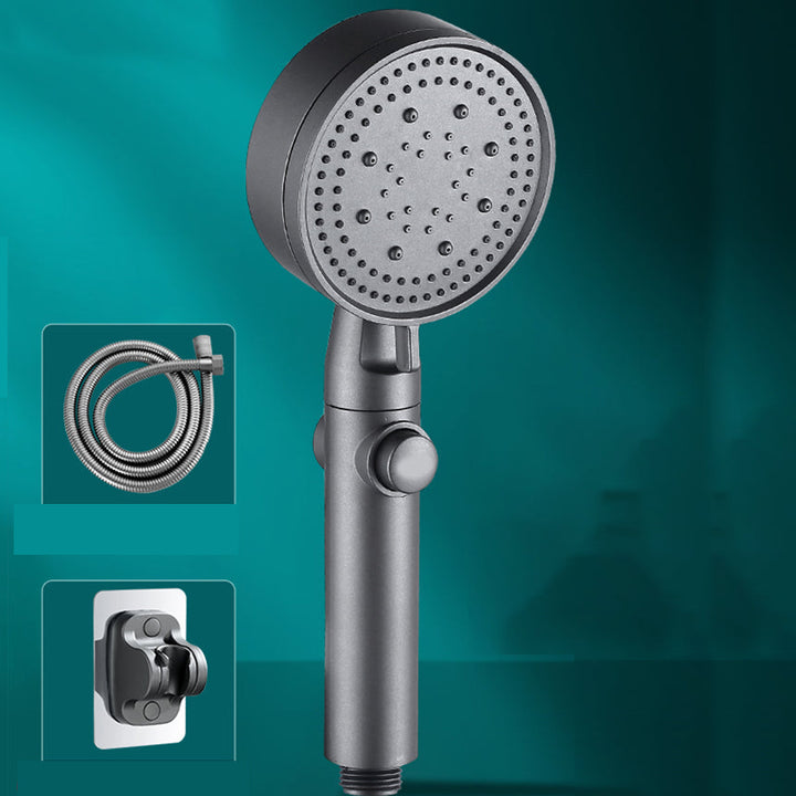 Lisslune | Contemporary Round Hand Shower Adjustable Spray Pattern Wall Mounted Shower Head