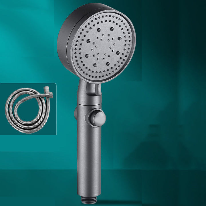 Lisslune | Contemporary Round Hand Shower Adjustable Spray Pattern Wall Mounted Shower Head