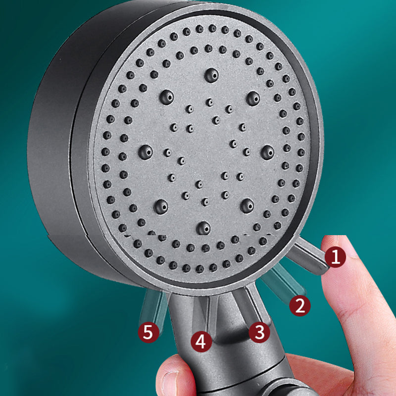 Lisslune | Contemporary Round Hand Shower Adjustable Spray Pattern Wall Mounted Shower Head