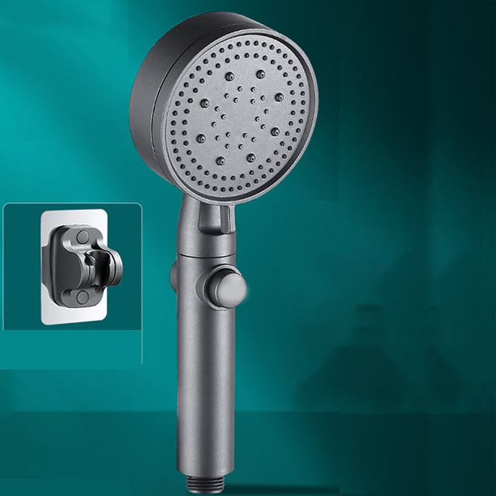 Lisslune | Contemporary Round Hand Shower Adjustable Spray Pattern Wall Mounted Shower Head