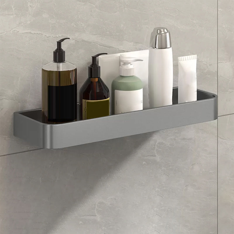 Lisslune | Modern Grey 2-piece Bathroom Accessory Set, Matt Grey, Bathroom Shelf