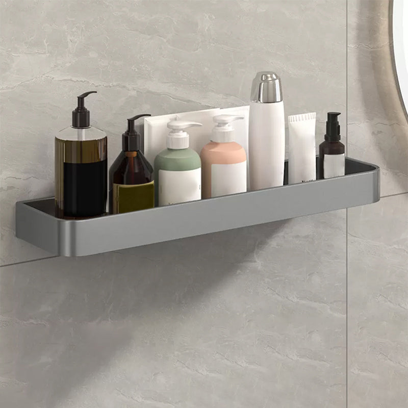 Lisslune | Modern Grey 2-piece Bathroom Accessory Set, Matte Grey, Bathroom Shelf