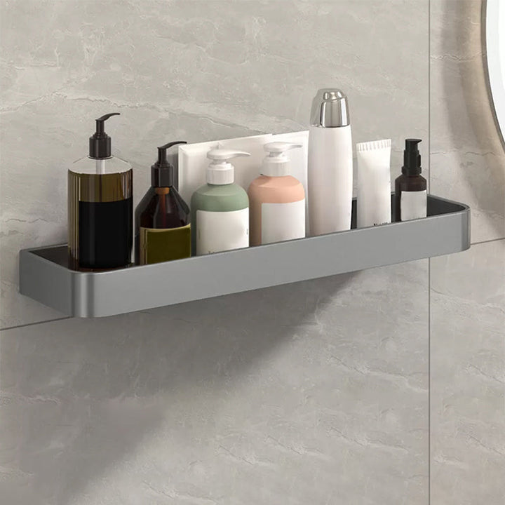 Lisslune | Modern Grey 2-piece Bathroom Accessory Set, Matte Grey, Bathroom Shelf
