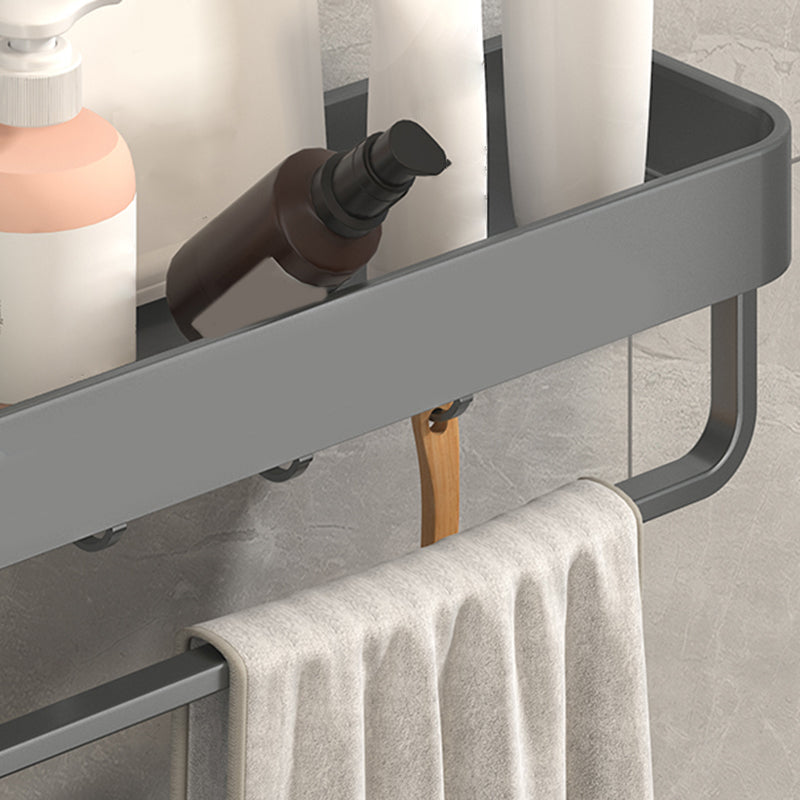 Lisslune | Modern Grey 2-piece Bathroom Accessory Set, Matte Grey, Bathroom Shelf