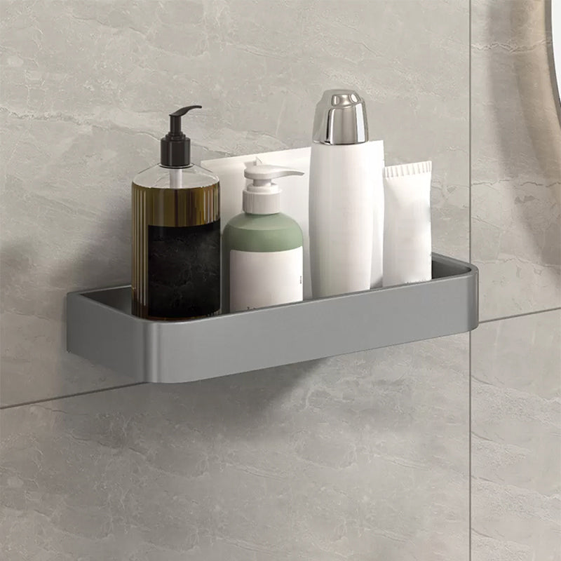 Lisslune | Modern Grey 2-piece Bathroom Accessory Set, Matte Grey, Bathroom Shelf