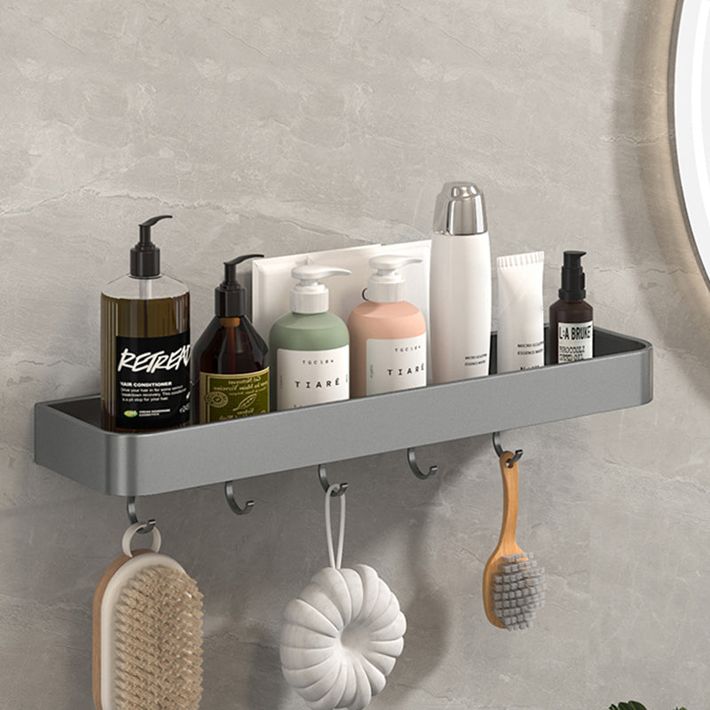 Lisslune | Modern Grey 2-piece Bathroom Accessory Set, Matte Grey, Bathroom Shelf