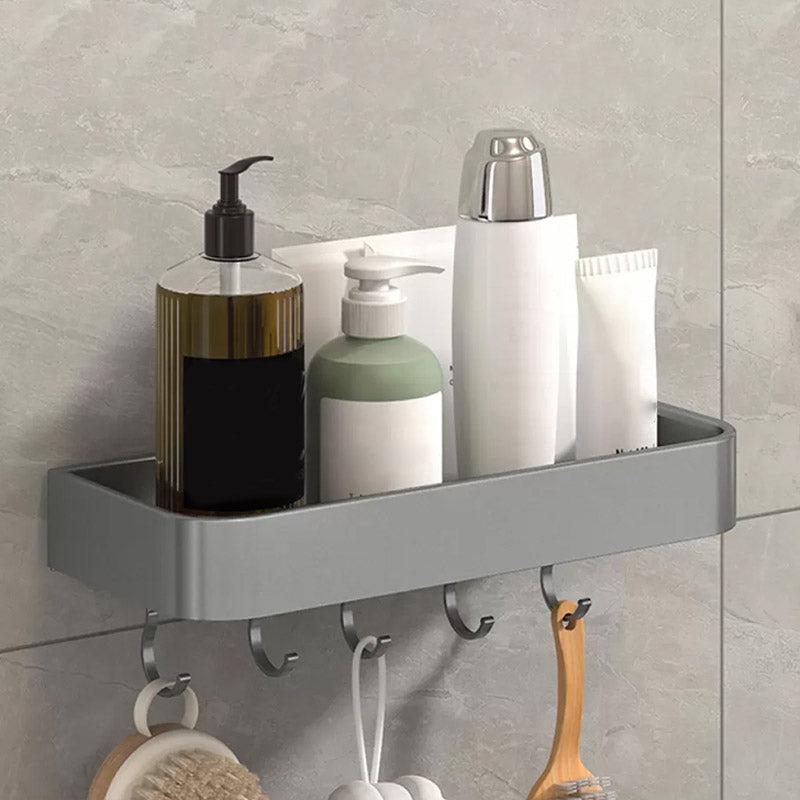 Lisslune | Modern Grey 2-piece Bathroom Accessory Set, Matt Grey, Bathroom Shelf