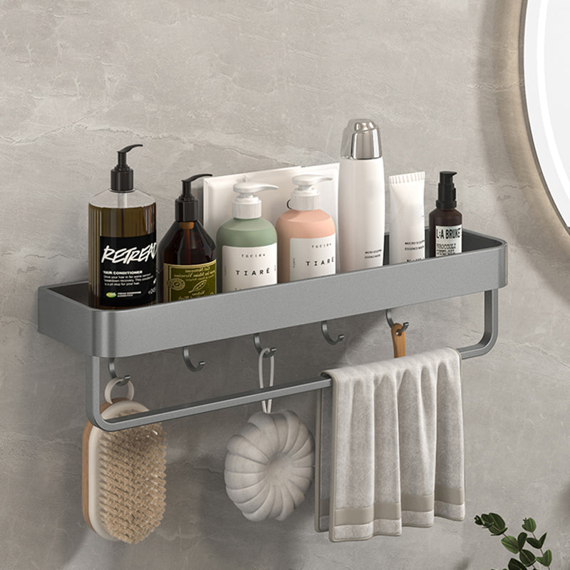 Lisslune | Modern Grey 2-piece Bathroom Accessory Set, Matt Grey, Bathroom Shelf