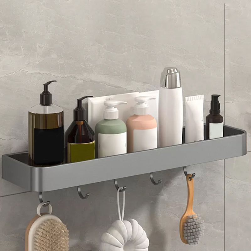 Lisslune | Modern Grey 2-piece Bathroom Accessory Set, Matt Grey, Bathroom Shelf
