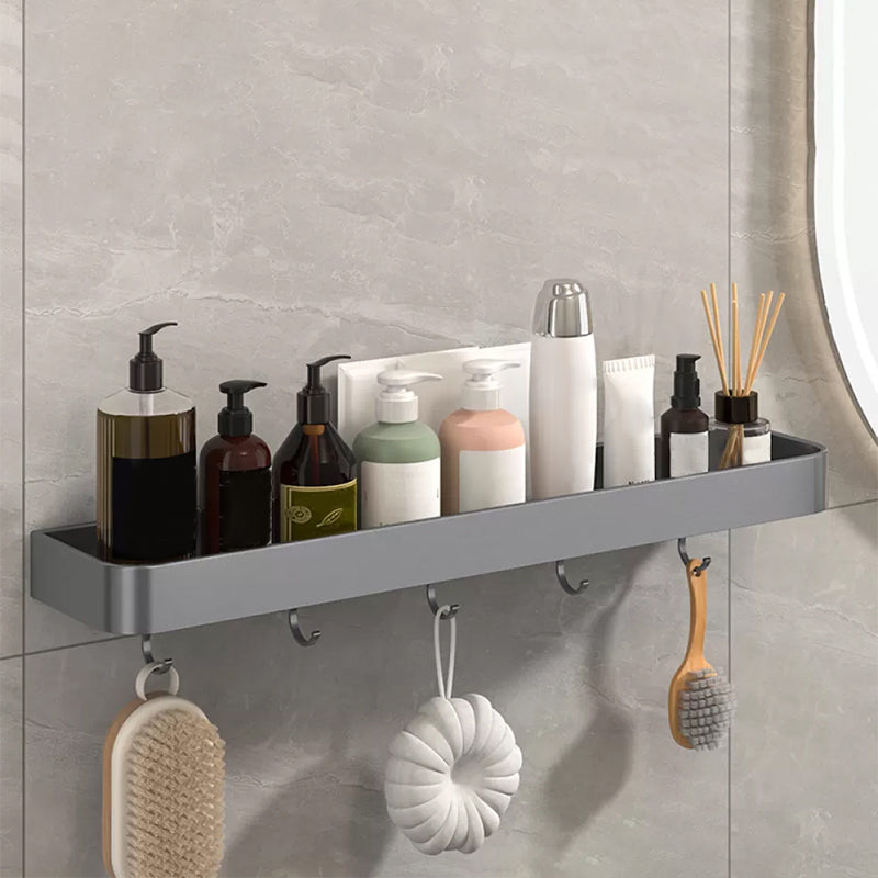 Lisslune | Modern Grey 2-piece Bathroom Accessory Set, Matt Grey, Bathroom Shelf