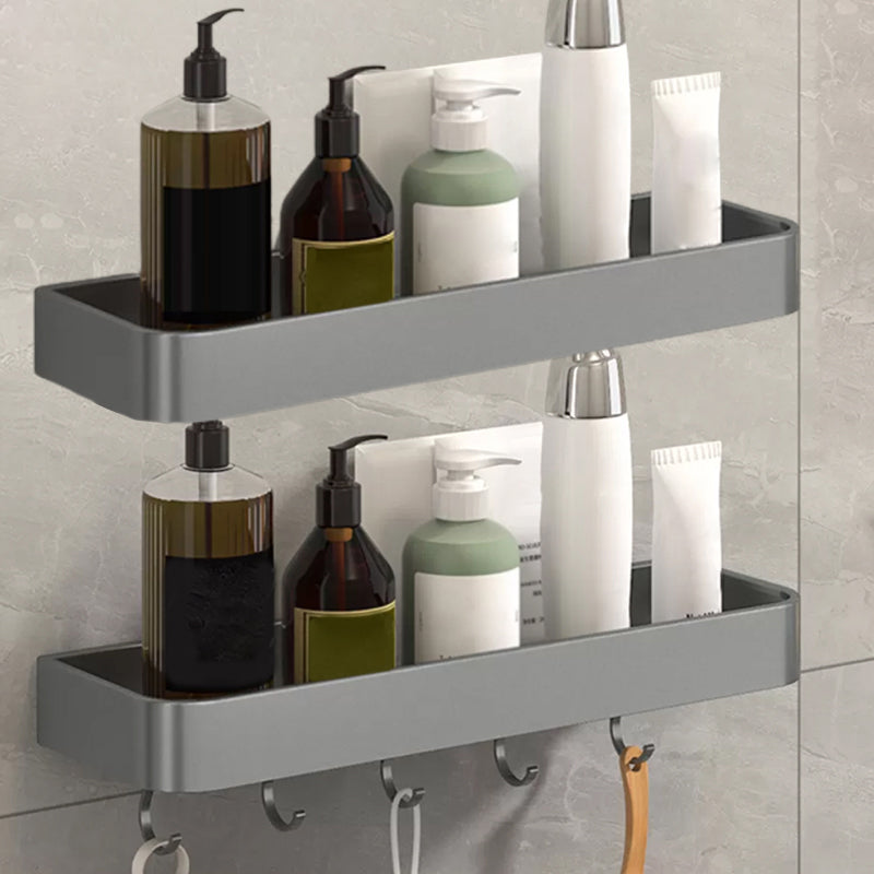 Lisslune | Modern Grey 2-piece Bathroom Accessory Set, Matt Grey, Bathroom Shelf