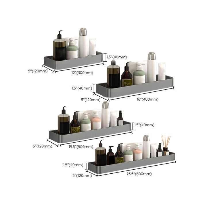 Lisslune | Modern Grey 2-piece Bathroom Accessory Set, Matt Grey, Bathroom Shelf