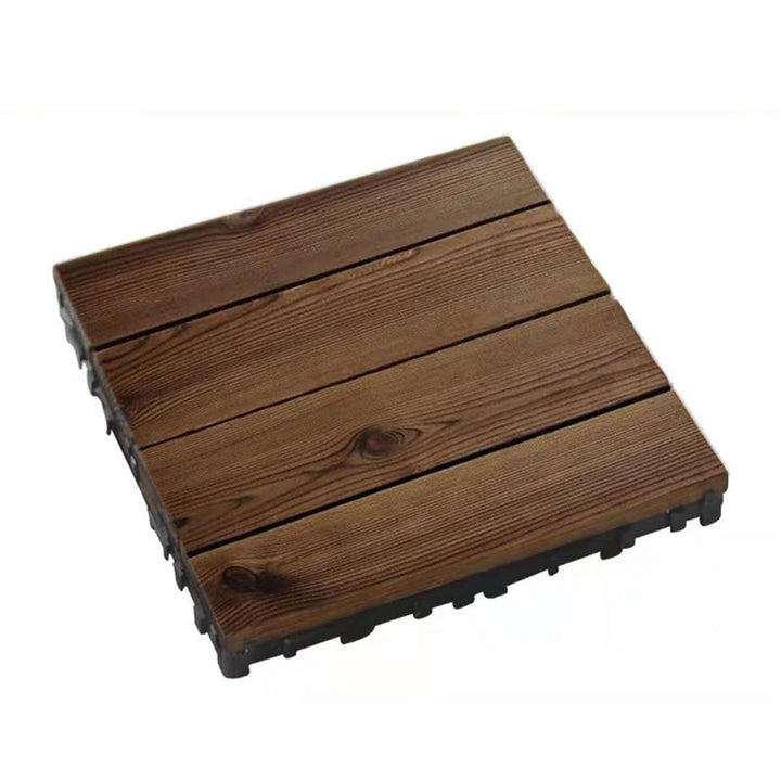 Lisslune | Wood Terrace Tiles Plug-in System Installation Outdoor Terrace Tiles