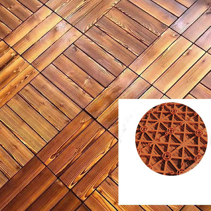 Lisslune | Wood Terrace Tiles Plug-in System Installation Outdoor Terrace Tiles
