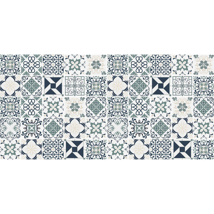 Lisslune | Spanish Pattern Single Tile Waterproof Peel & Stick Tile for Splashback Wall