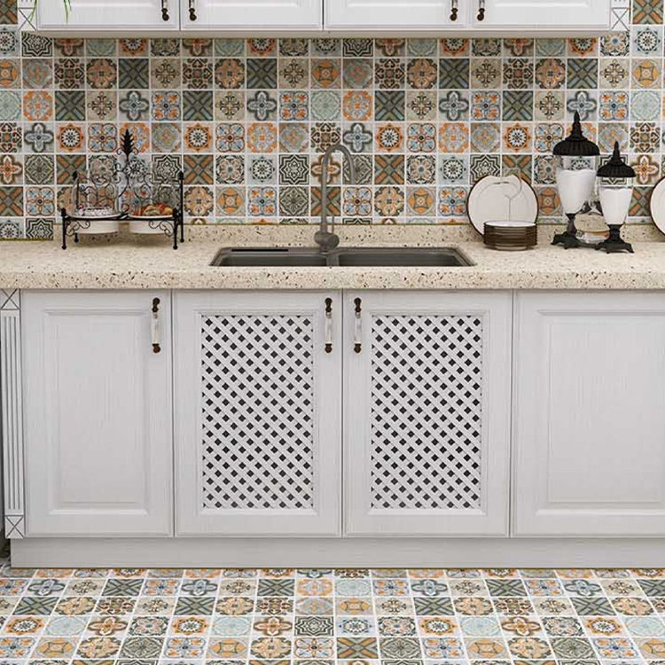 Lisslune | Spanish Pattern Single Tile Waterproof Peel & Stick Tile for Splashback Wall