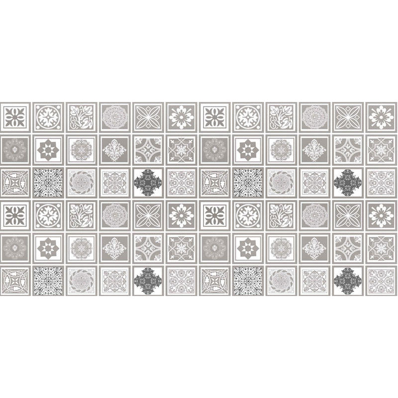 Lisslune | Spanish Pattern Single Tile Waterproof Peel & Stick Tile for Splashback Wall