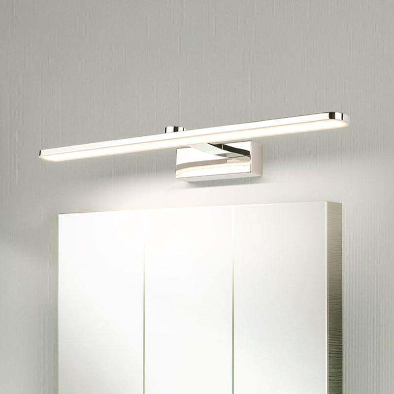 Lisslune | Extended Acrylic Vanity Lighting Simple Style 16"/17"/23" L LED White Finish Wall Light Wall Lamp for Bathroom in Warm/White Light