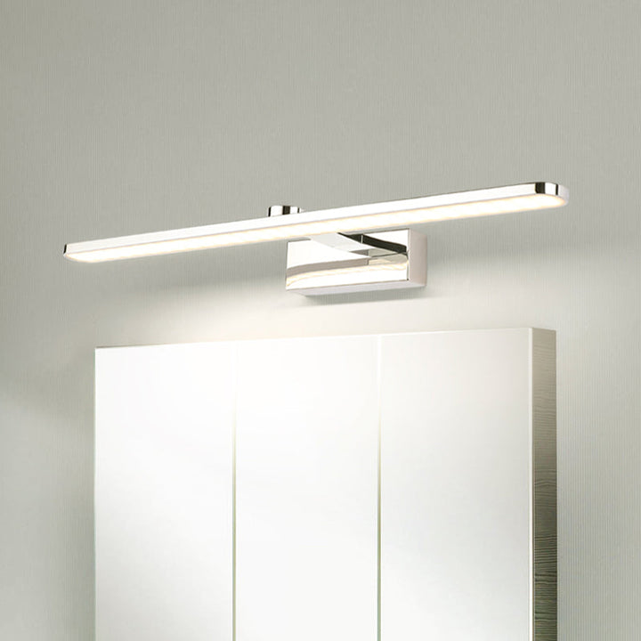 Lisslune | Extended Acrylic Vanity Lighting Simple Style 16"/17"/23" L LED White Finish Wall Light Wall Lamp for Bathroom in Warm/White Light