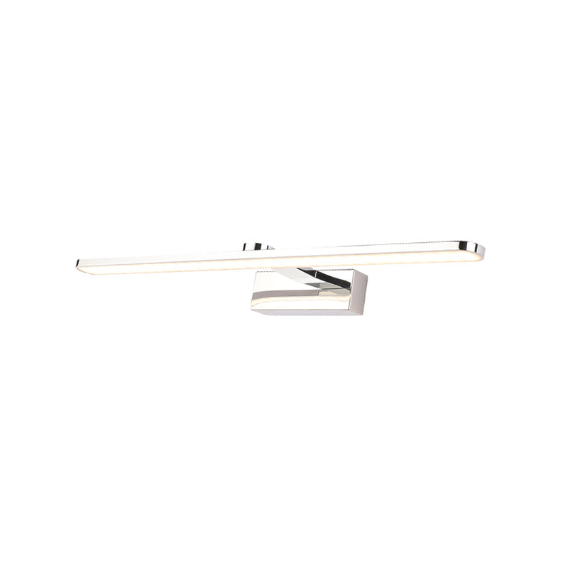 Lisslune | Extended Acrylic Vanity Lighting Simple Style 16"/17"/23" L LED White Finish Wall Light Wall Lamp for Bathroom in Warm/White Light
